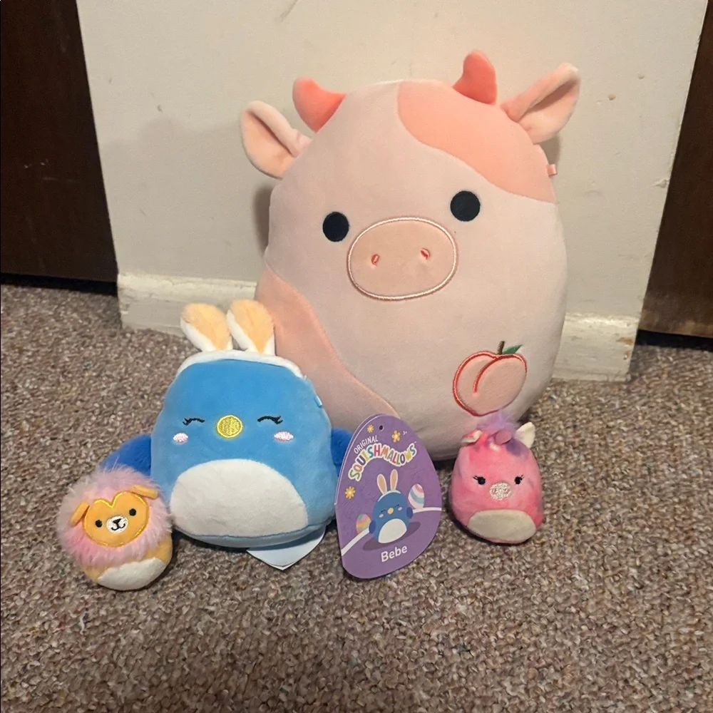 Cute Plush Toy Set with Cow and Friends - Picture 1 of 5